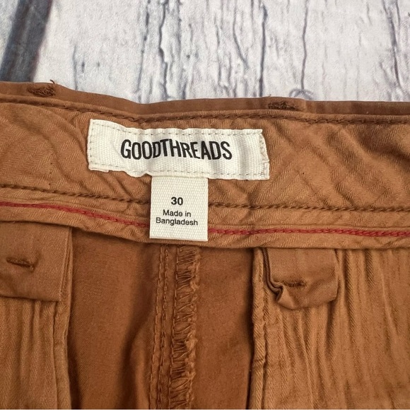 Goodthreads Men’s Slim-fit Flat-front Comfort Stretch Chino Brow short Sz 30W - Picture 8 of 12